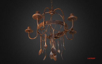 Люстра НСБ 01-5х60-604 "Ложки-Виделки" темна