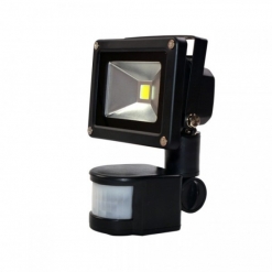 СВЕТОДИОДНЫЙ ПРОЖЕКТОР FLU-10 10W 6500K 220V (ЧЕРНЫЙ С ДАТЧИКОМ ДВИЖЕНИЯ)