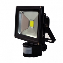 СВЕТОДИОДНЫЙ ПРОЖЕКТОР FLU-20 20W 6500K 220V (ЧЕРНЫЙ С ДАТЧИКОМ ДВИЖЕНИЯ)